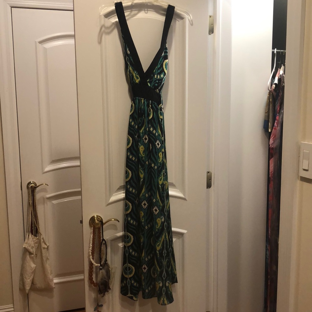 Maxi polyester/silky dress